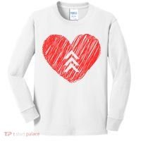Down Syndrome Awareness Heart Kids Long Sleeve Shirt thumb 0