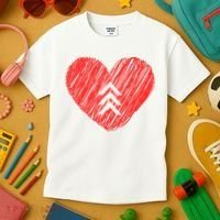 Down Syndrome Awareness Heart Kids T-Shirt thumb 3