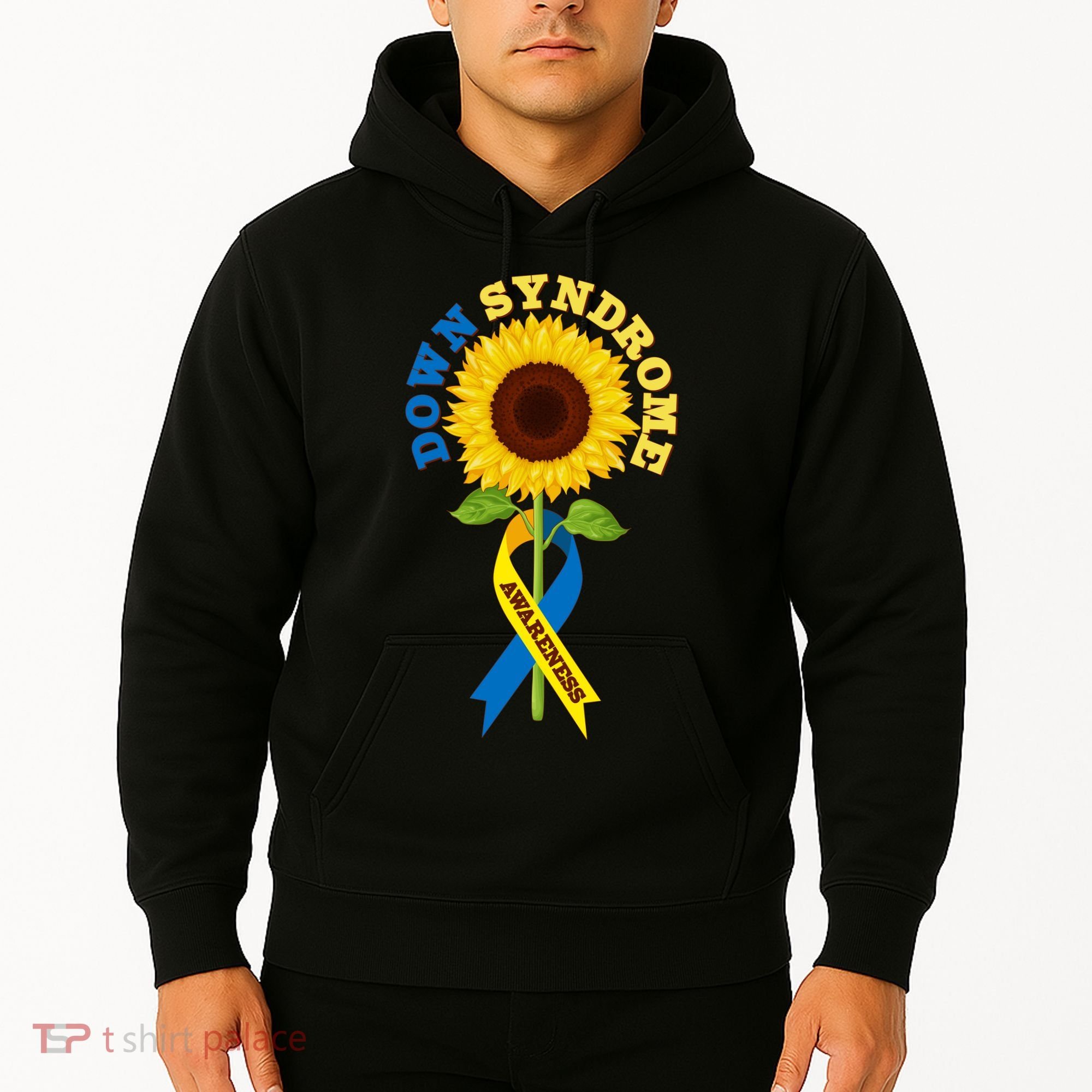 Down Syndrome Awareness Sunflower Ribbon Hoodie
