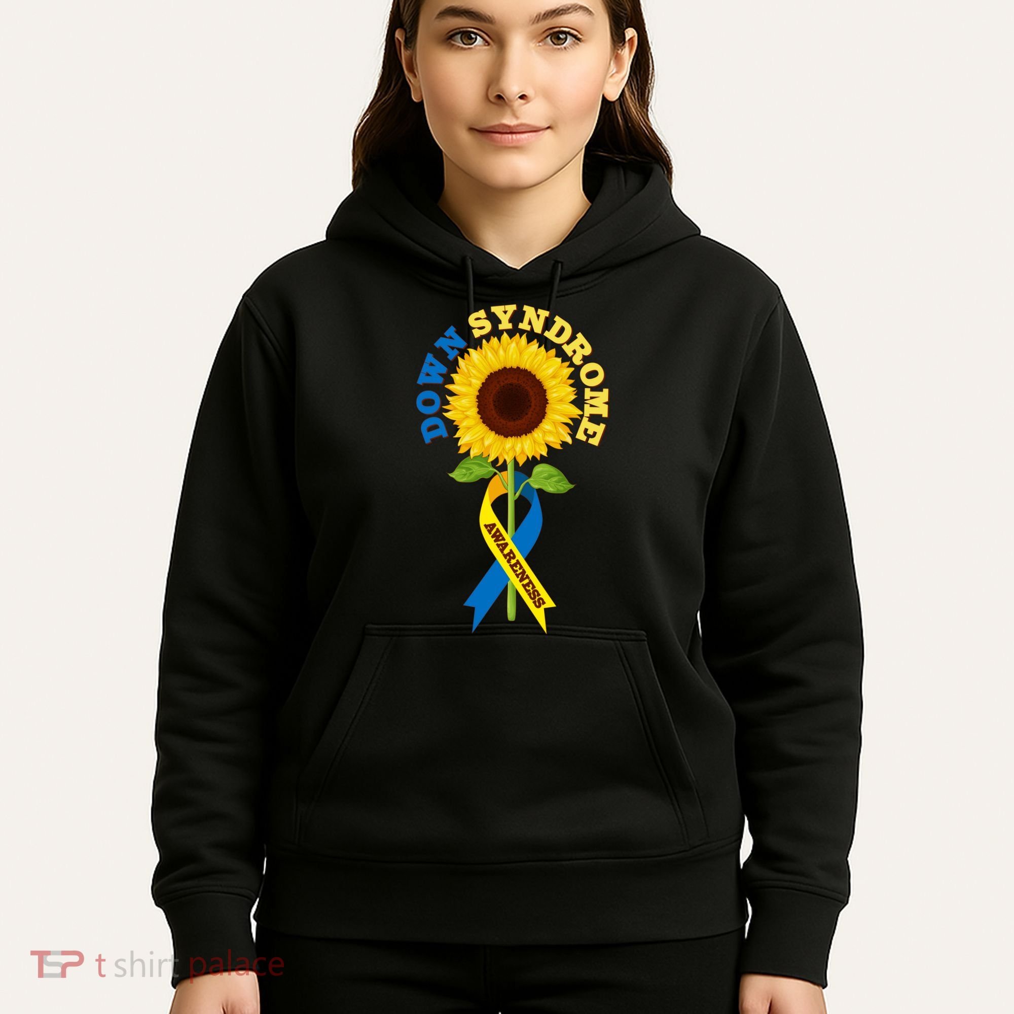 Down Syndrome Awareness Sunflower Ribbon Hoodie