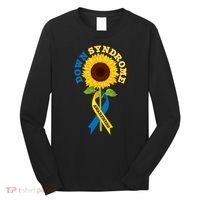 Down Syndrome Awareness Sunflower Ribbon Long Sleeve Shirt thumb 0