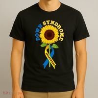 Down Syndrome Awareness Sunflower Ribbon T-Shirt thumb 3