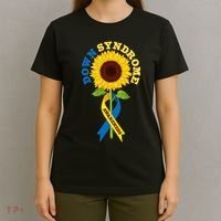 Down Syndrome Awareness Sunflower Ribbon T-Shirt thumb 4