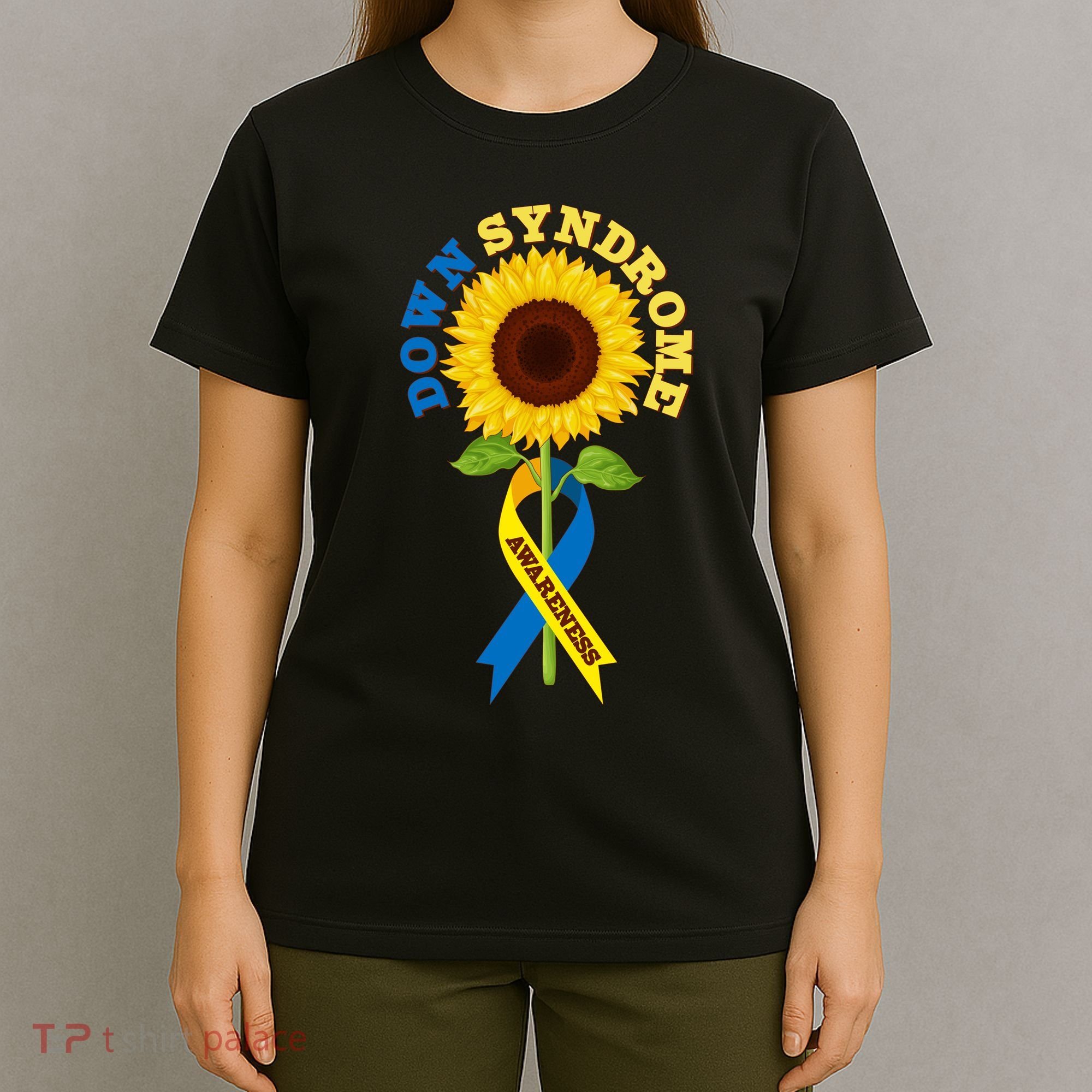 Down Syndrome Awareness Sunflower Ribbon T-Shirt