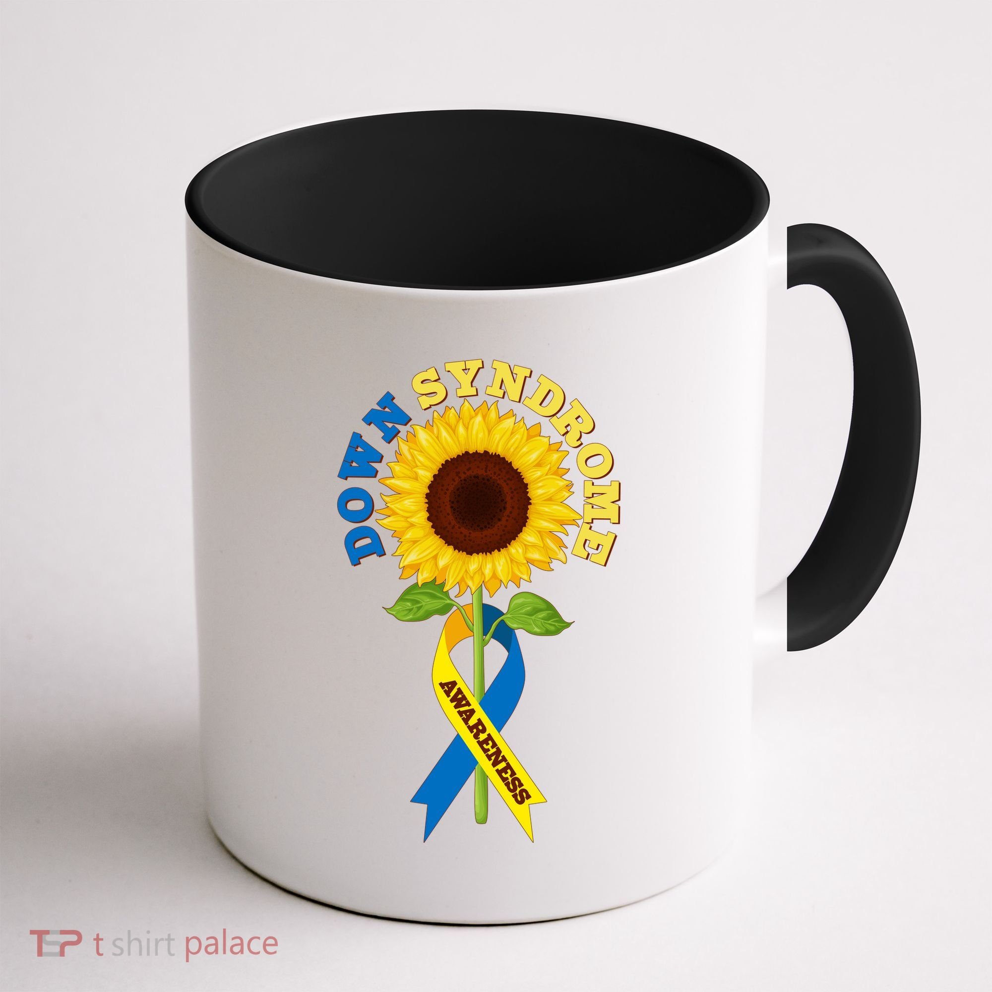 Down Syndrome Awareness Sunflower Ribbon Coffee Mug