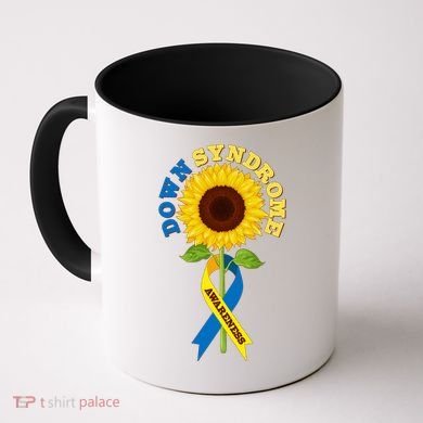 Down Syndrome Awareness Sunflower Ribbon Coffee Mug