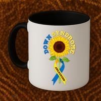 Down Syndrome Awareness Sunflower Ribbon Coffee Mug thumb 2