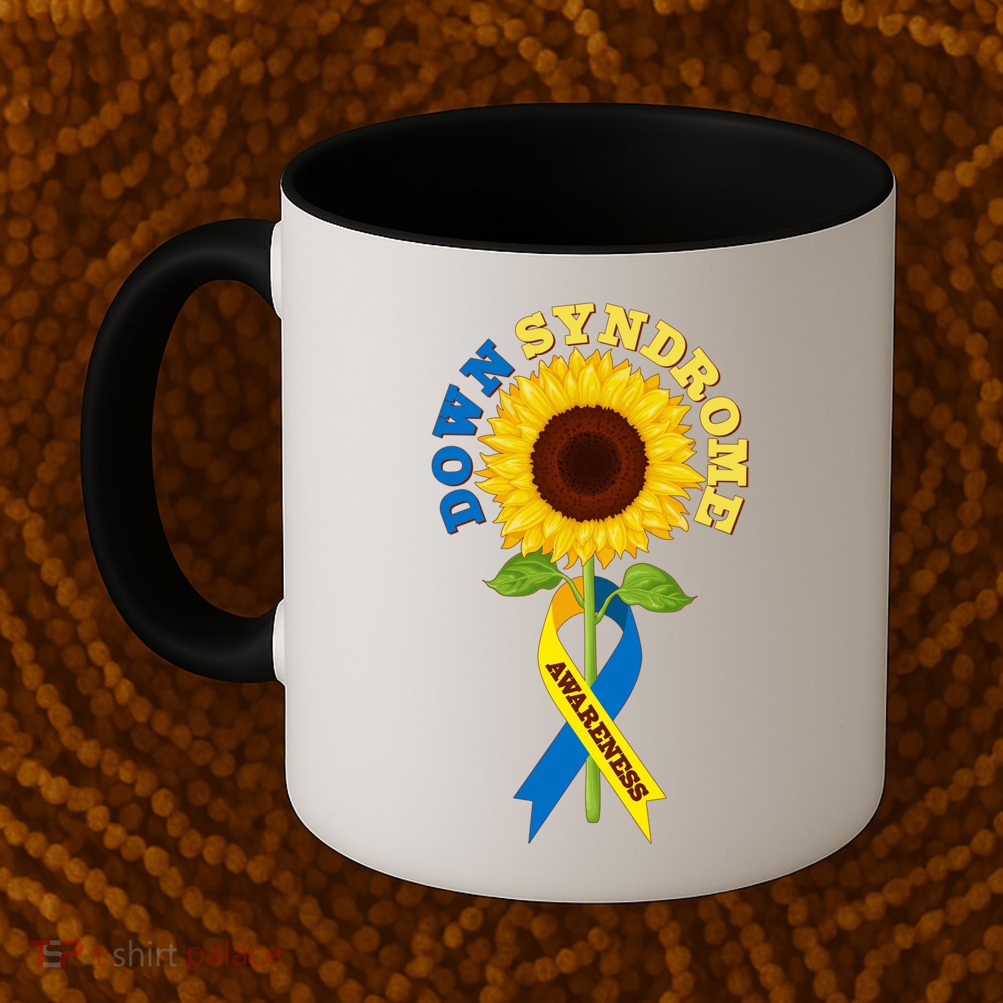 Down Syndrome Awareness Sunflower Ribbon Coffee Mug