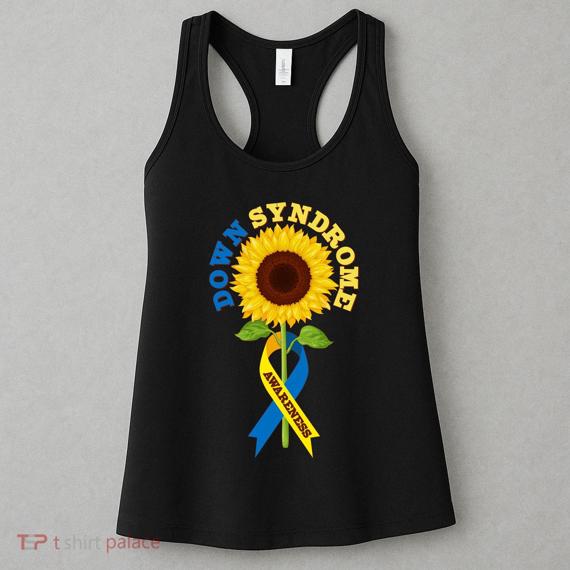 Down Syndrome Awareness Sunflower Ribbon Women's Tank Top