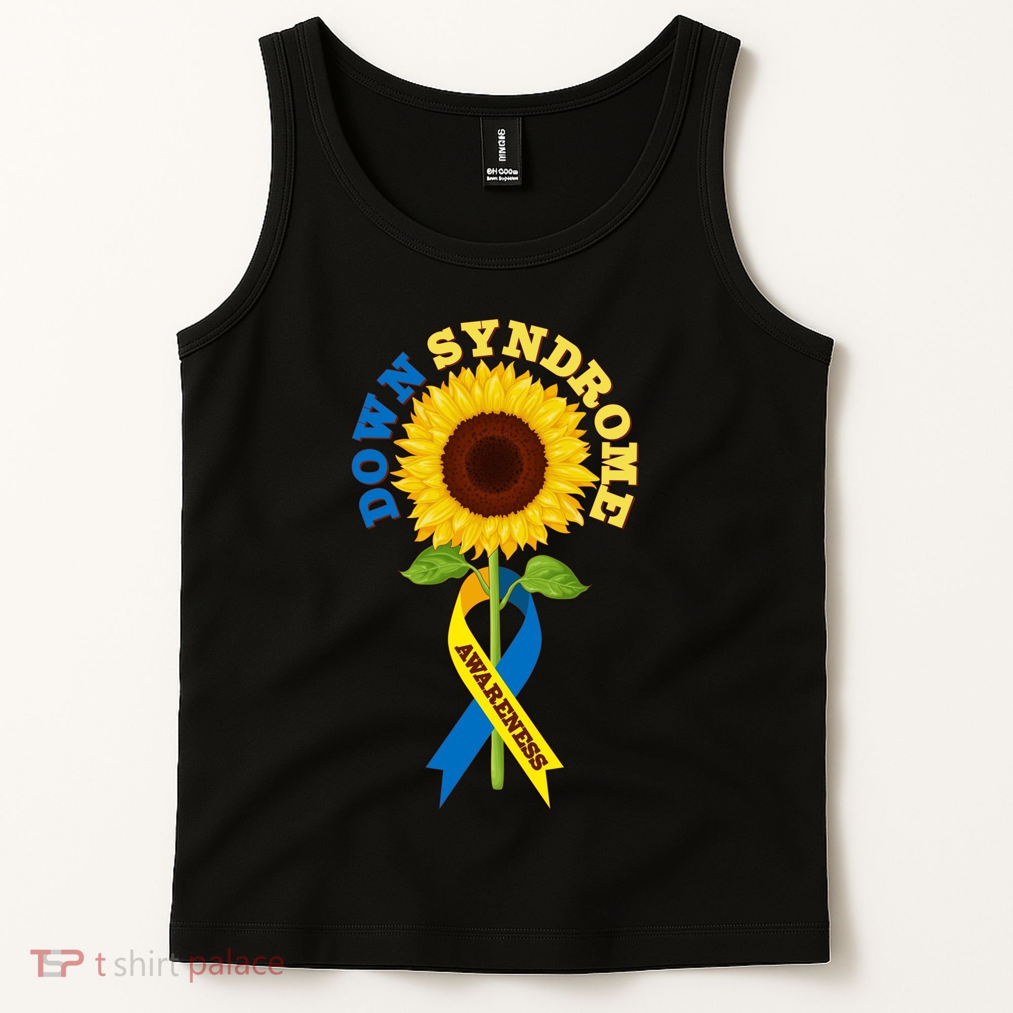 Down Syndrome Awareness Sunflower Ribbon Tank Top