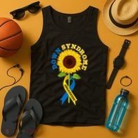 Down Syndrome Awareness Sunflower Ribbon Tank Top thumb 4