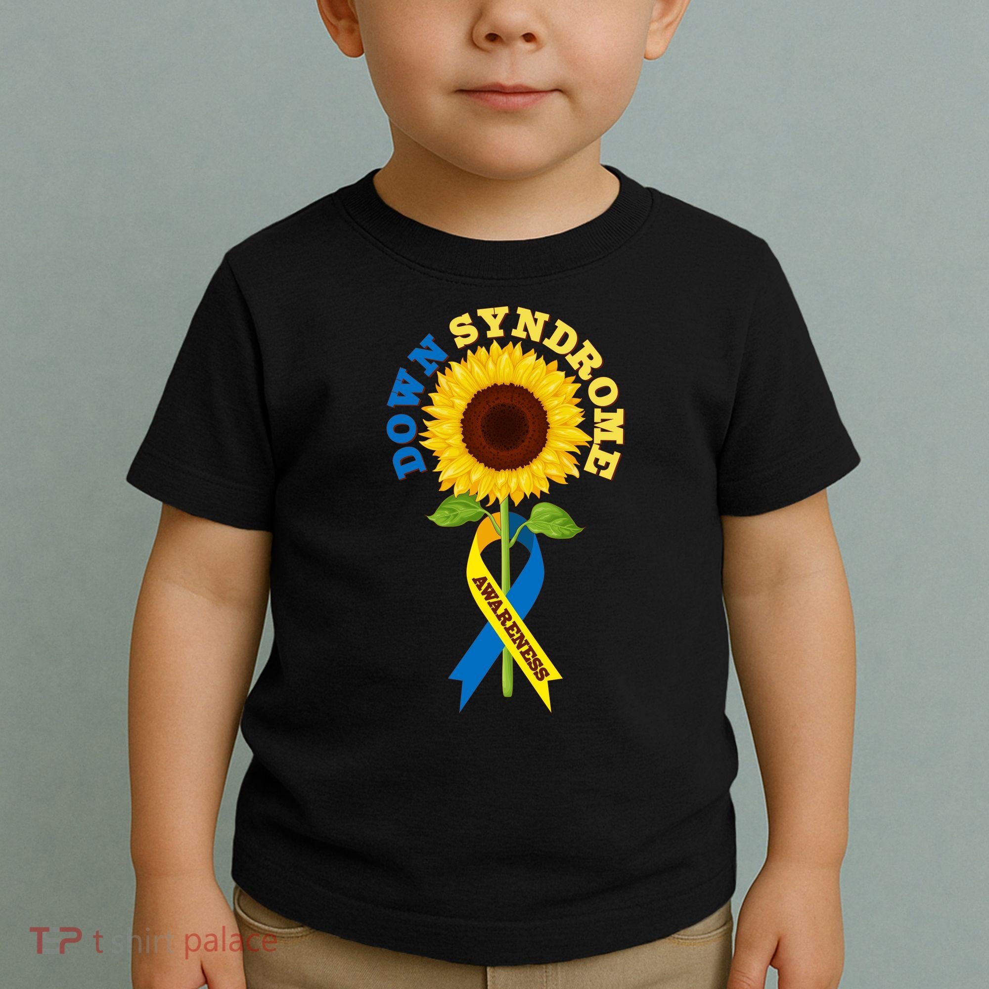 Down Syndrome Awareness Sunflower Ribbon Toddler T-Shirt