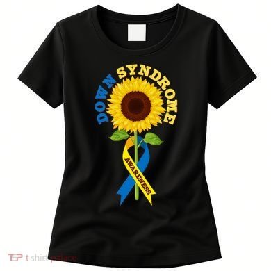 Down Syndrome Awareness Sunflower Ribbon Women's T-Shirt