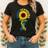 Down Syndrome Awareness Sunflower Ribbon Women's T-Shirt thumb 2