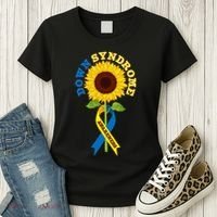 Down Syndrome Awareness Sunflower Ribbon Women's T-Shirt thumb 3