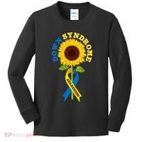 Down Syndrome Awareness Sunflower Ribbon Kids Long Sleeve Shirt thumb 0
