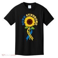 Down Syndrome Awareness Sunflower Ribbon Kids T-Shirt thumb 0
