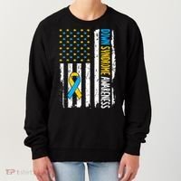 Down Syndrome Awareness American Flag T21 Down Syndrome Women's Sweatshirt thumb 0