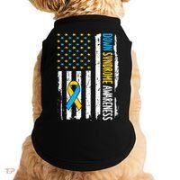 Down Syndrome Awareness American Flag T21 Down Syndrome Doggie Tank thumb 0