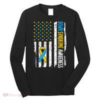 Down Syndrome Awareness American Flag T21 Down Syndrome Long Sleeve Shirt thumb 0