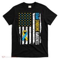 Down Syndrome Awareness American Flag T21 Down Syndrome T-Shirt thumb 0