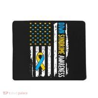 Down Syndrome Awareness American Flag T21 Down Syndrome Mousepad thumb 0