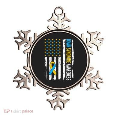 Down Syndrome Awareness American Flag T21 Down Syndrome Ornament