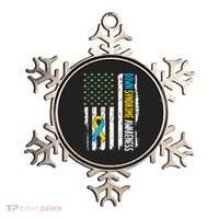 Down Syndrome Awareness American Flag T21 Down Syndrome Ornament thumb 0