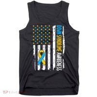 Down Syndrome Awareness American Flag T21 Down Syndrome Tank Top thumb 0