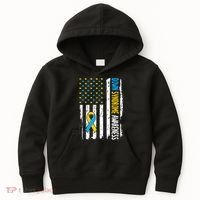 Down Syndrome Awareness American Flag T21 Down Syndrome Kids Hoodie thumb 0