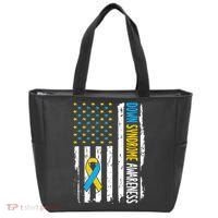 Down Syndrome Awareness American Flag T21 Down Syndrome Tote Bag thumb 0