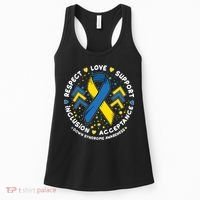 Down Syndrome Awareness Respect Love Support Inclusion Acceptance Women's Tank Top thumb 0