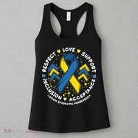 Down Syndrome Awareness Respect Love Support Inclusion Acceptance Women's Tank Top thumb 3