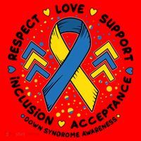 Down Syndrome Awareness Respect Love Support Inclusion Acceptance Santa Hat thumb 1
