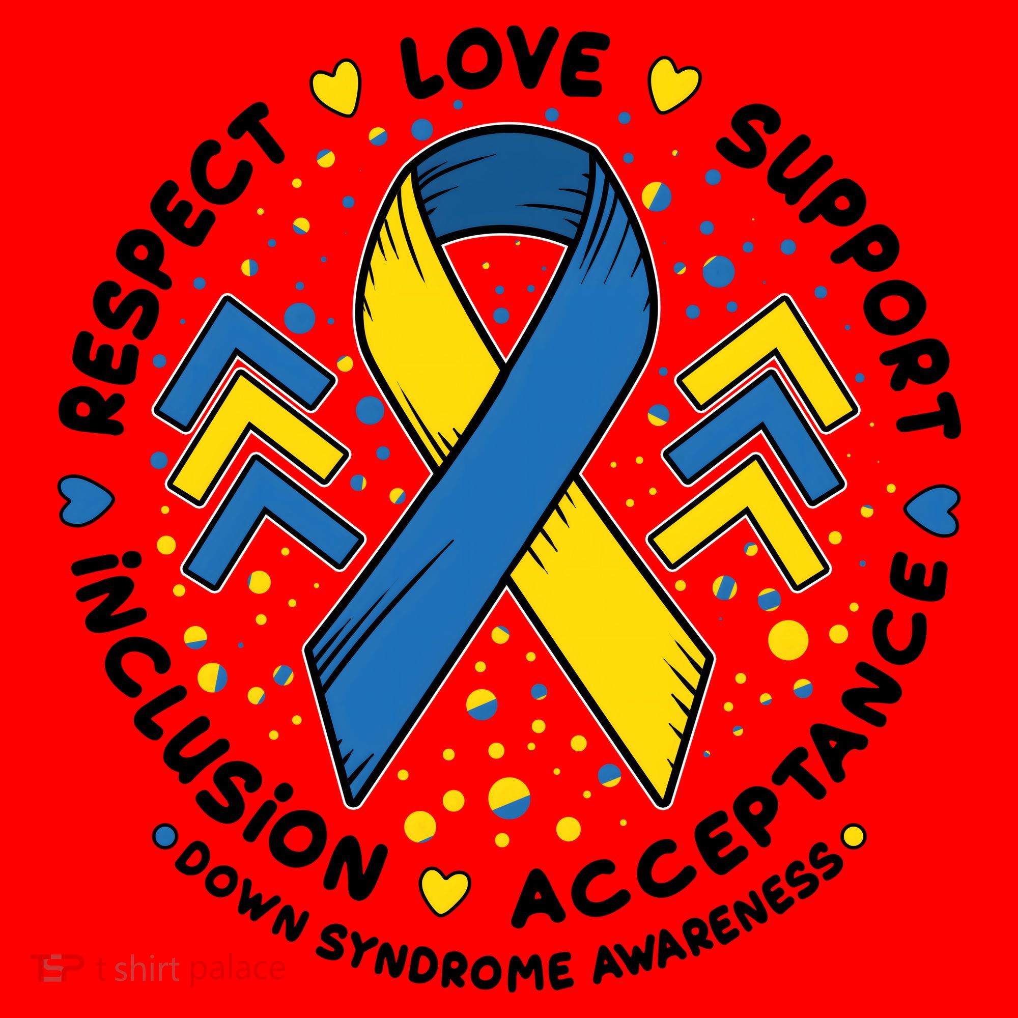 Down Syndrome Awareness Respect Love Support Inclusion Acceptance Santa Hat