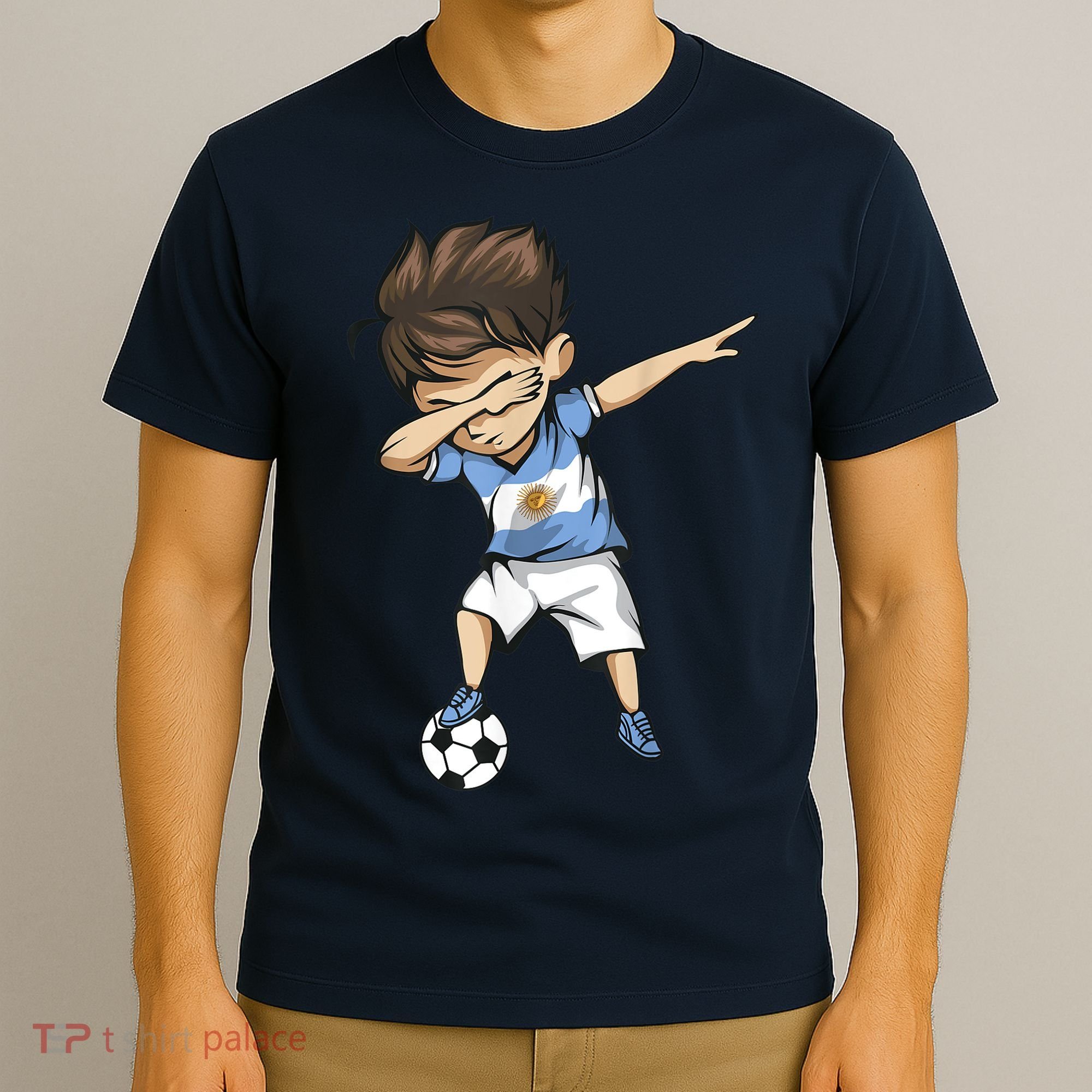 Dabbing Soccer Argentina Jersey Shirt - Argentinian Football T-Shirt
