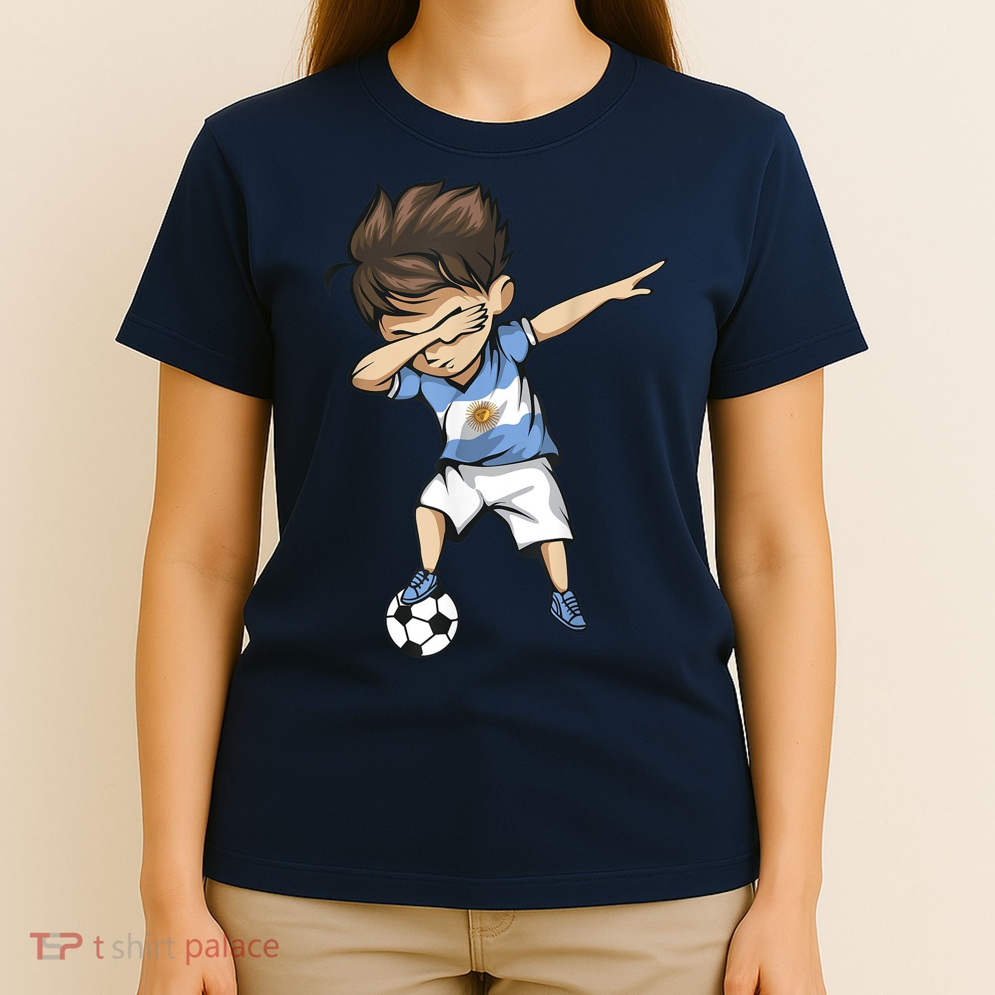 Dabbing Soccer Argentina Jersey Shirt - Argentinian Football T-Shirt