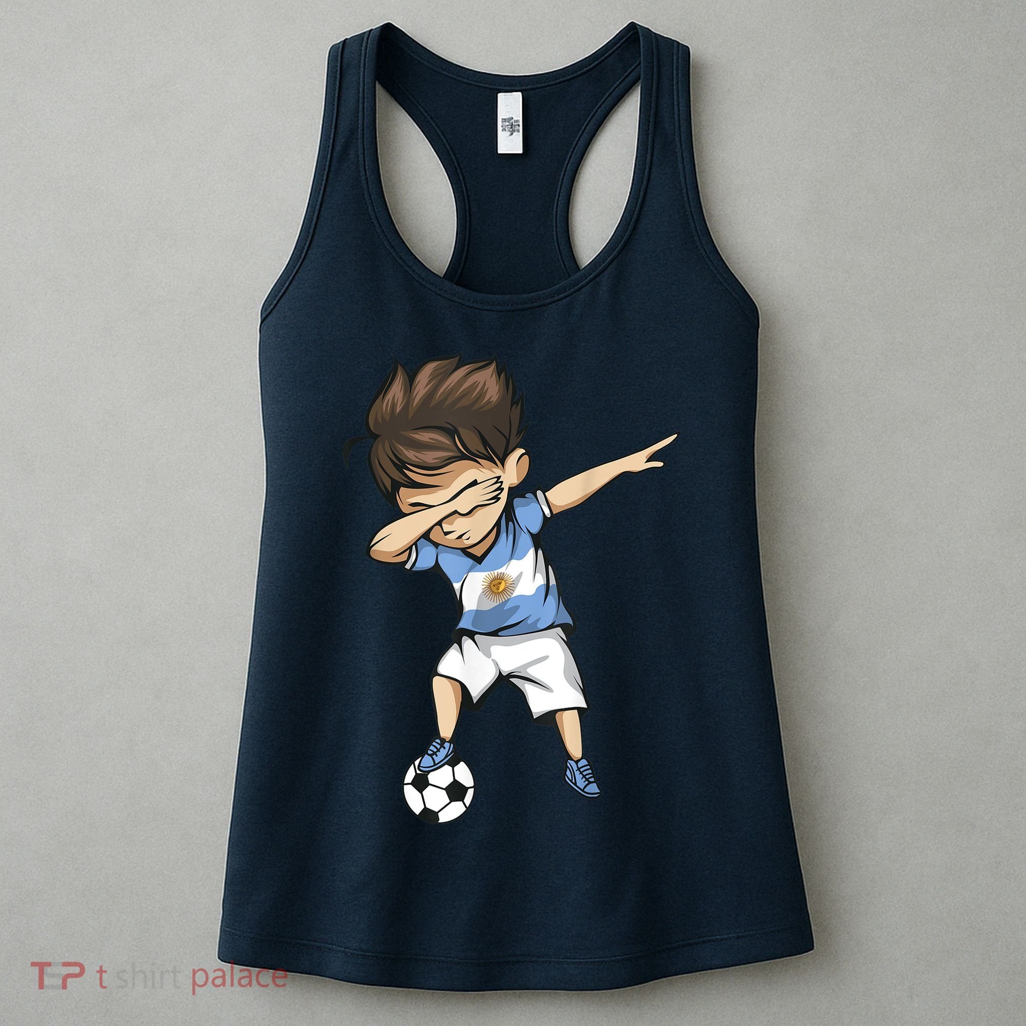 Dabbing Soccer Argentina Jersey Shirt - Argentinian Football Women's Tank Top