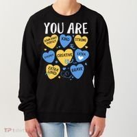 Down Syndrome Awareness Positive Candy Heart  Women's Sweatshirt thumb 0