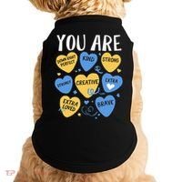 Down Syndrome Awareness Positive Candy Heart  Doggie Tank thumb 0