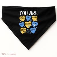 Down Syndrome Awareness Positive Candy Heart  USA-Made Doggie Bandana thumb 0