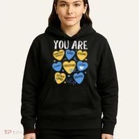Down Syndrome Awareness Positive Candy Heart  Hoodie thumb 5