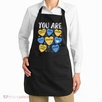 Down Syndrome Awareness Positive Candy Heart  Apron thumb 2