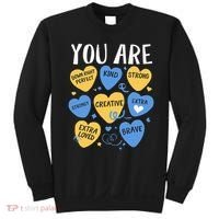 Down Syndrome Awareness Positive Candy Heart  Sweatshirt thumb 0
