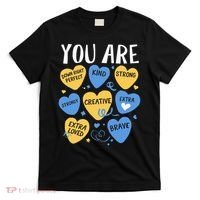 Down Syndrome Awareness Positive Candy Heart  T-Shirt thumb 0