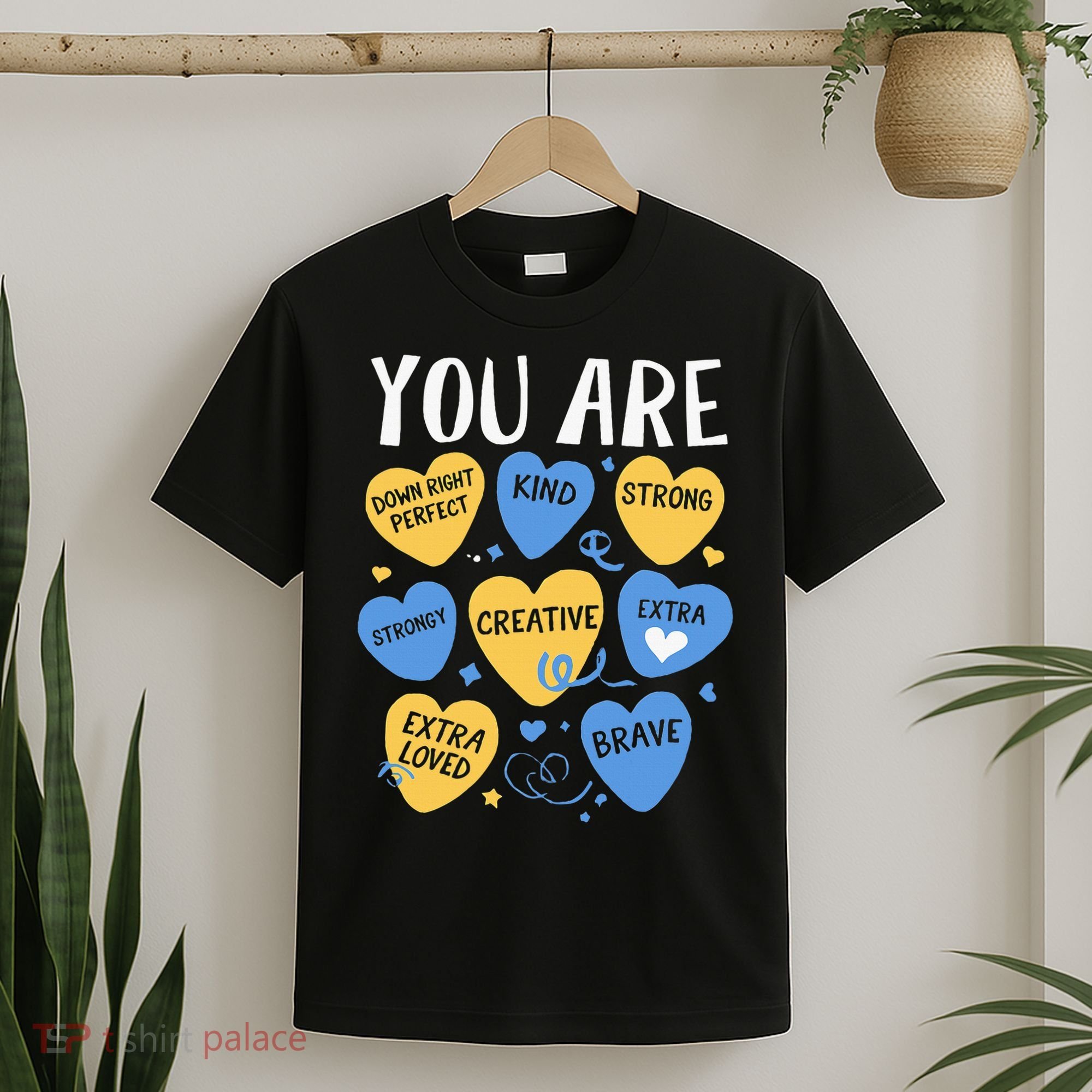 Down Syndrome Awareness Positive Candy Heart  T-Shirt