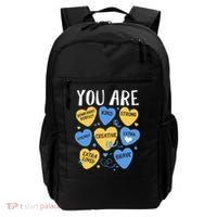 Down Syndrome Awareness Positive Candy Heart  Backpack thumb 0