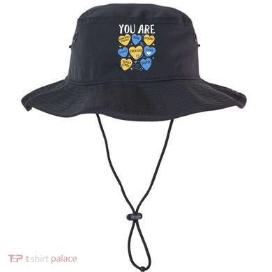 Down Syndrome Awareness Positive Candy Heart  Bucket Hat