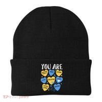 Down Syndrome Awareness Positive Candy Heart  Beanie thumb 0