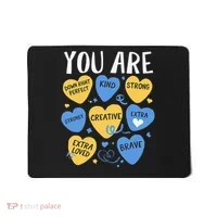 Down Syndrome Awareness Positive Candy Heart  Mousepad thumb 0